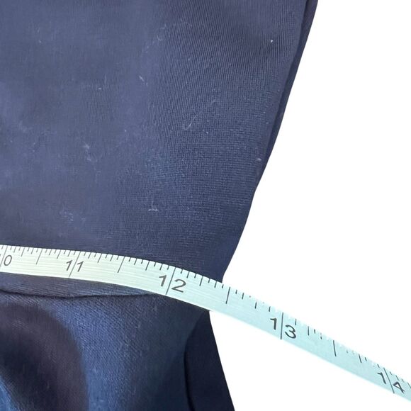 Sarin Mathews Dress Small Navy Cap Sleeve Fit & Flare Quiet Luxury Preppy Party - Picture 5 of 11